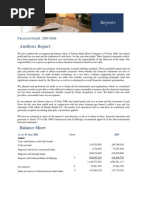 Auditors Report: Financial Result 2005-2006