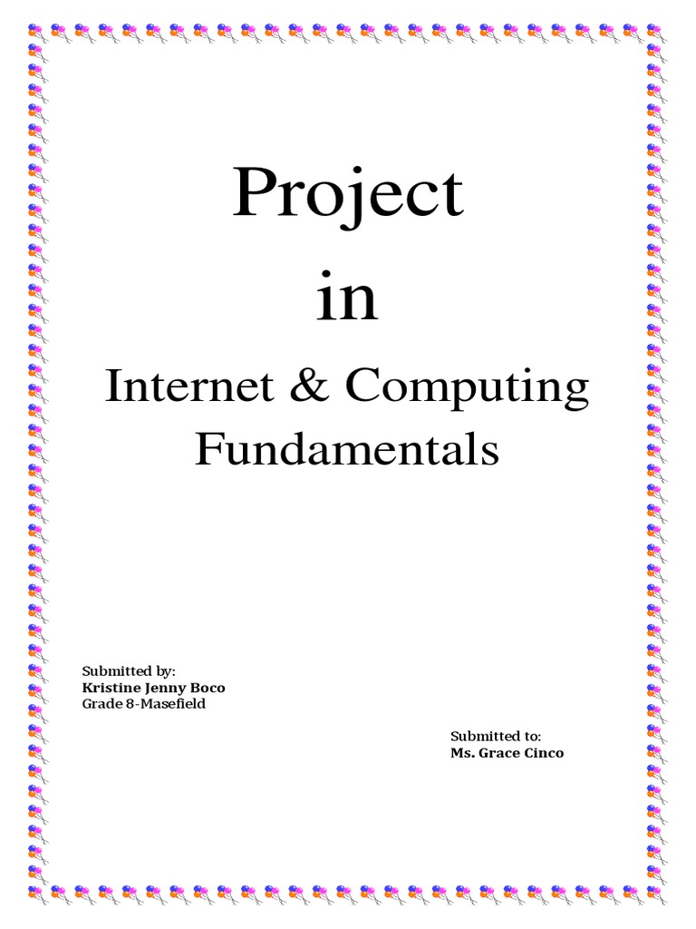 Project In: Internet & Computing Fundamentals | PDF