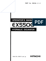 Hitachi EX5500 Hydraulic Excavator Operator's Manual Serial No. 000101 and Up PDF