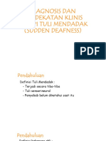 DIAGNOSIS DAN PENDEKATAN KLINIS TERAPI TULI MENDADAK (.pptx