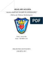 Makalah Agama "Berlimpah Namun Gersang (Melacak Makna Kehidupan) " Oleh Harold S. Kushner