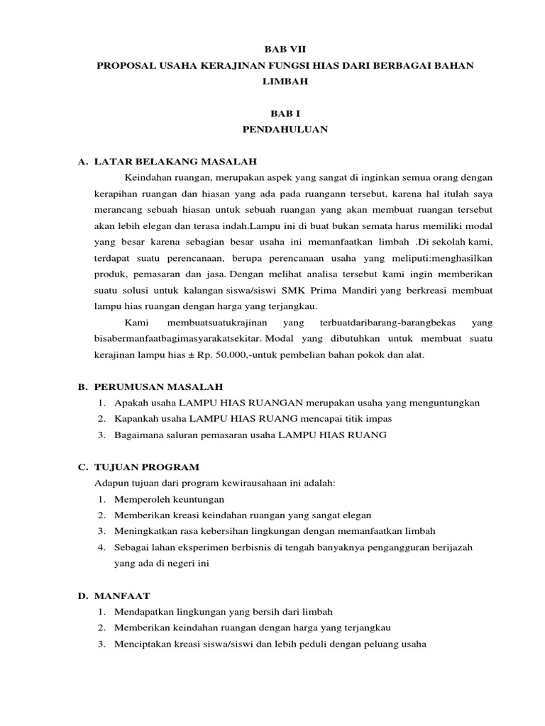 Tujuan Usaha Kerajinan Fungsi Hias Dari Bahan Limbah Tujuan Usaha Kerajinan Fungsi Hias Dari Bahan Limbah