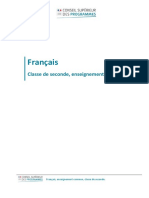 Enseignements Communs Français 2nde