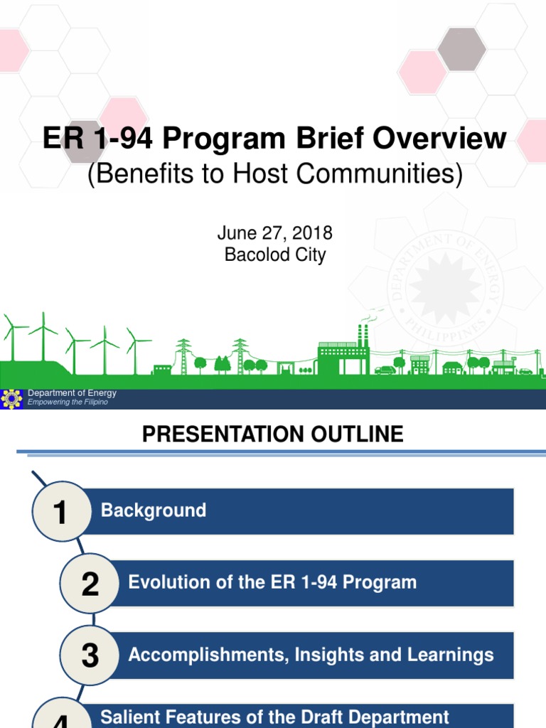 ER 1-94 Program: Benefits for Filipino Host Communities | PDF | Audit ...