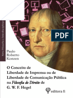 KONZEN - Liberdade de Imprensa e Comunicação em Hegel