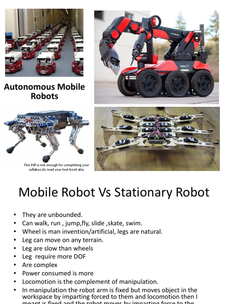 Autonomous Mobile Robots Overview | PDF | Robot | Robotics