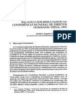 Antônio Augusto Cançado Trindade - Balanço dos resultados da Conferência Mundial De Direitos Humanos de Viena 1993.pdf