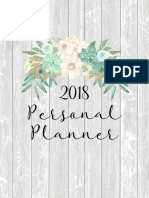 2018 Personal Planner Cover