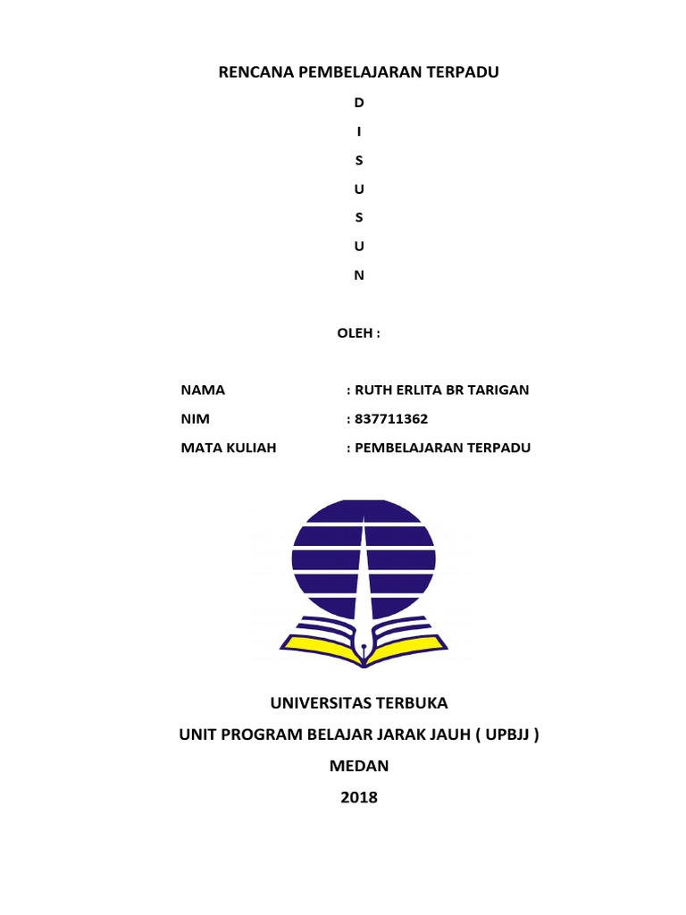 Rencana Pembelajaran Terpadu UT 2018 | PDF