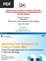IBM SOLN 3 Prong Approach to Cyber War 3.30.16