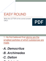 Easy Round: Write The LETTER of The Correct Answer Only