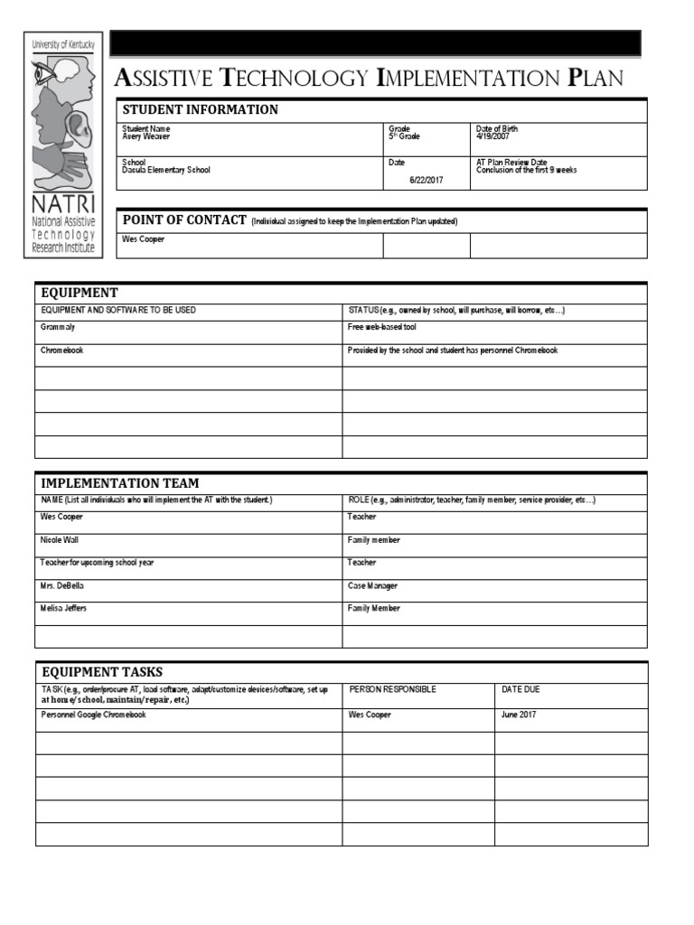 Cooperc-At Implementation Plan 1 | PDF | Chromebook | Teachers