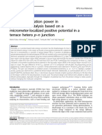 Enhanced Oxidation Power in Photoelectrocatalysis Based On A Micrometer-Localized Positive Potential in A Terrace Hetero P-N Junction