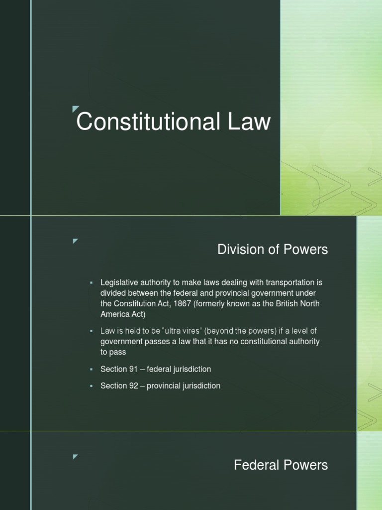 Constitutional Law Common Law Constitutional Law