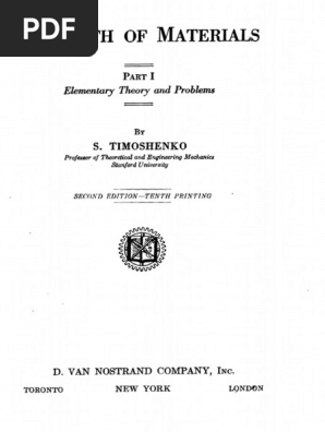 Timoshenko S.P.-strength of Materials. Elementary Theory and