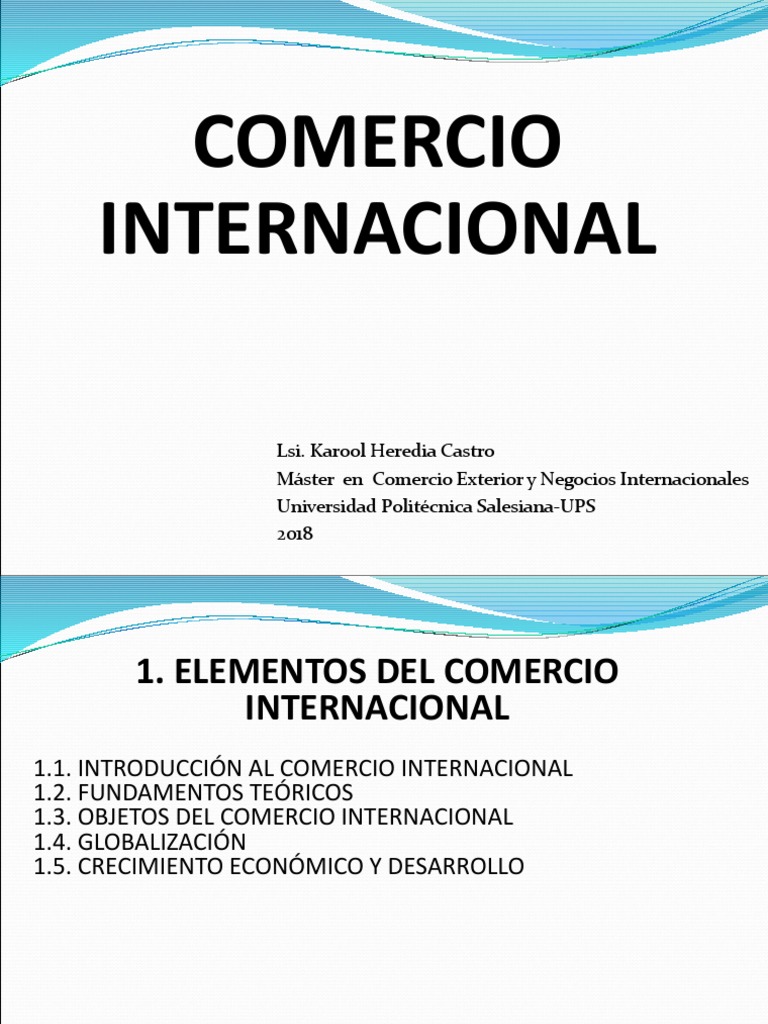 Elementos del Comercio Internacional | PDF | Comercio | El comercio ...