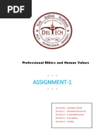 Assignment-1: Professional Ethics and Human Values