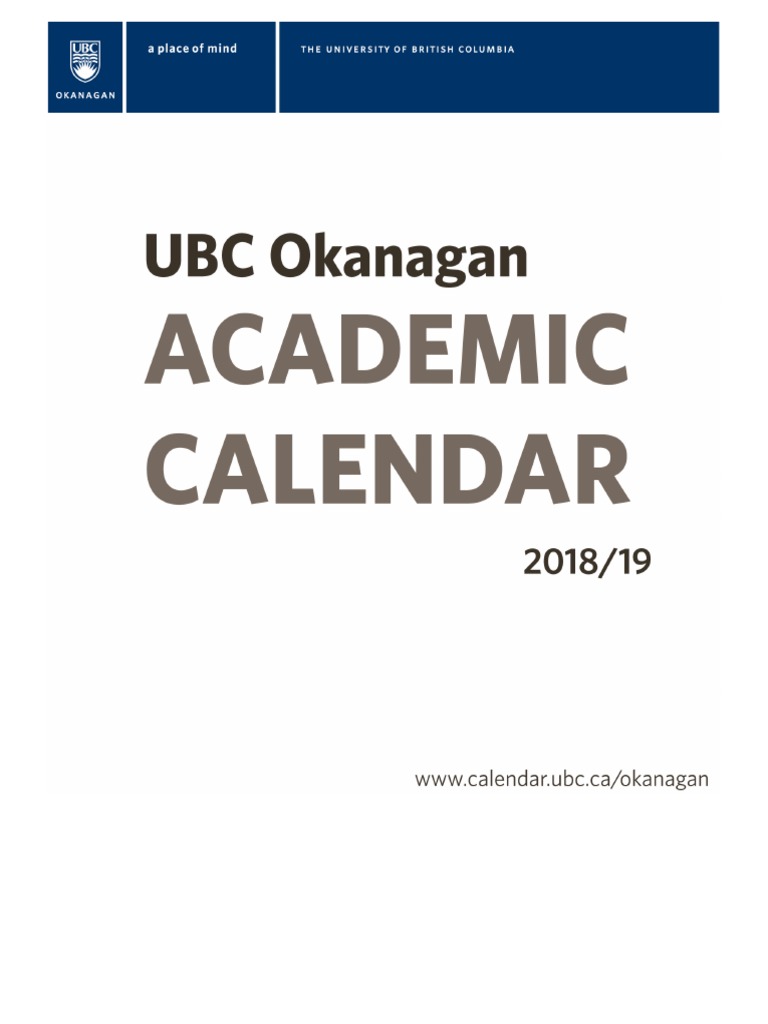 UBC Okanagan Calendar College of Graduate Studies PDF Graduate