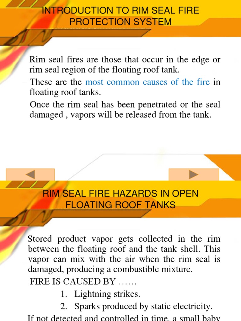 Rim Seal Fire Protection System PDF Fires Instrumentation