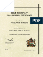 childcare certificate