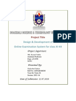Design & Development of Online Examination System For Class XI-XII
