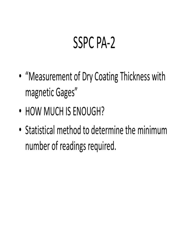 Understanding SSPC PA2.pdf Calibration Scientific Observation
