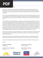 Martinez Coalition Letter