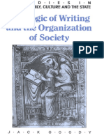 (Studies in Literacy Family Culture and The State.) Jack Goody-The Logic of Writing and The Organization of Society-Cambridge University Press (1986)