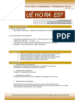 Secuencia Didáctica Qué Hora Es PDF