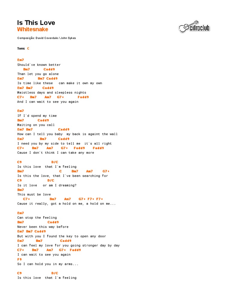 Whitesnake Is This Love Guitar Tab Pdf Leisure