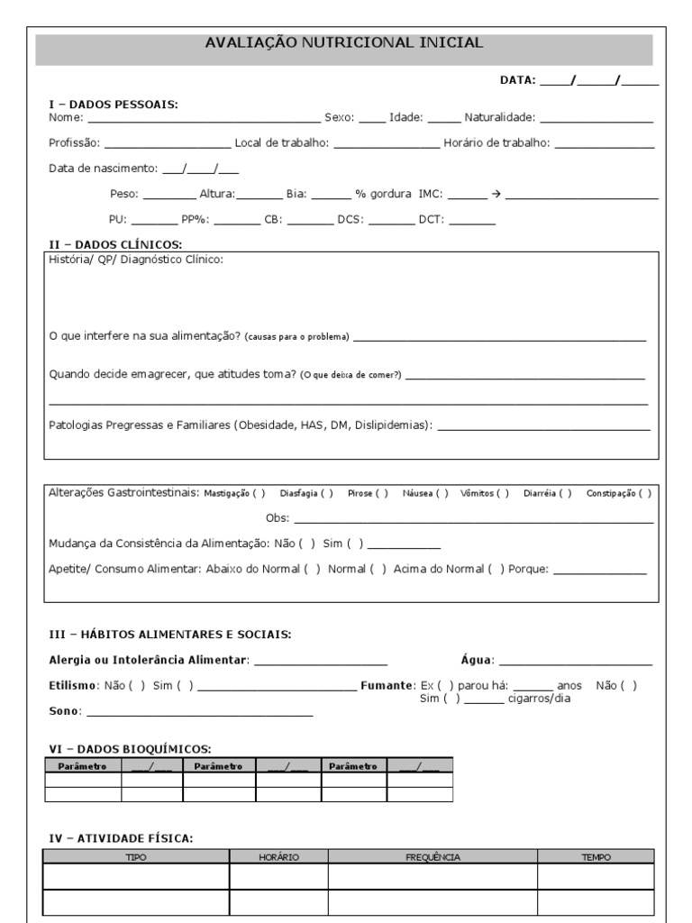 Anamnese02.bmp]  Anamnese, Avaliação nutricional, Nutricional