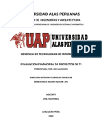 Evaluación Financiera de Proyectos de Tecnología de Información