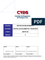 GM-PR-004 Control de Documentos y Registros