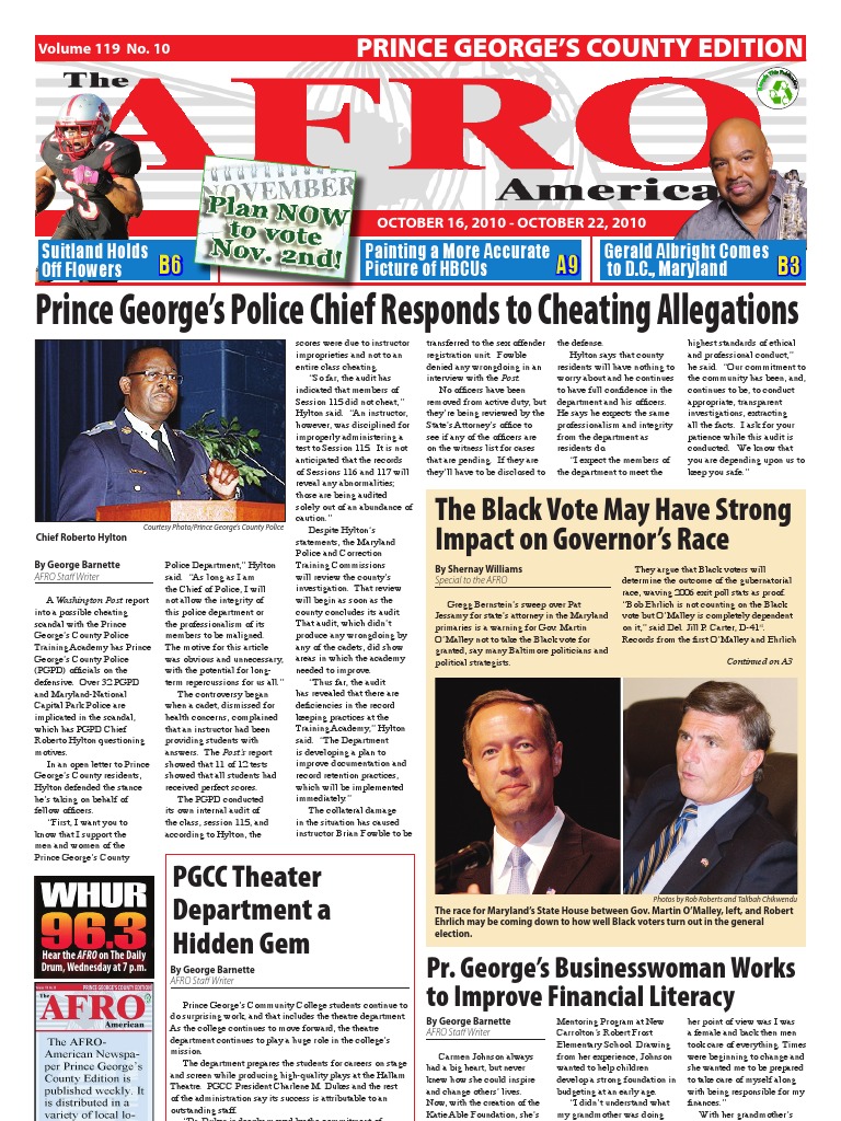 Prince George's County Afro-American Newspaper, October 16, 2010 | Leisure