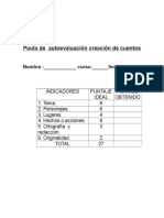 pauta reconocimiento de cuentos