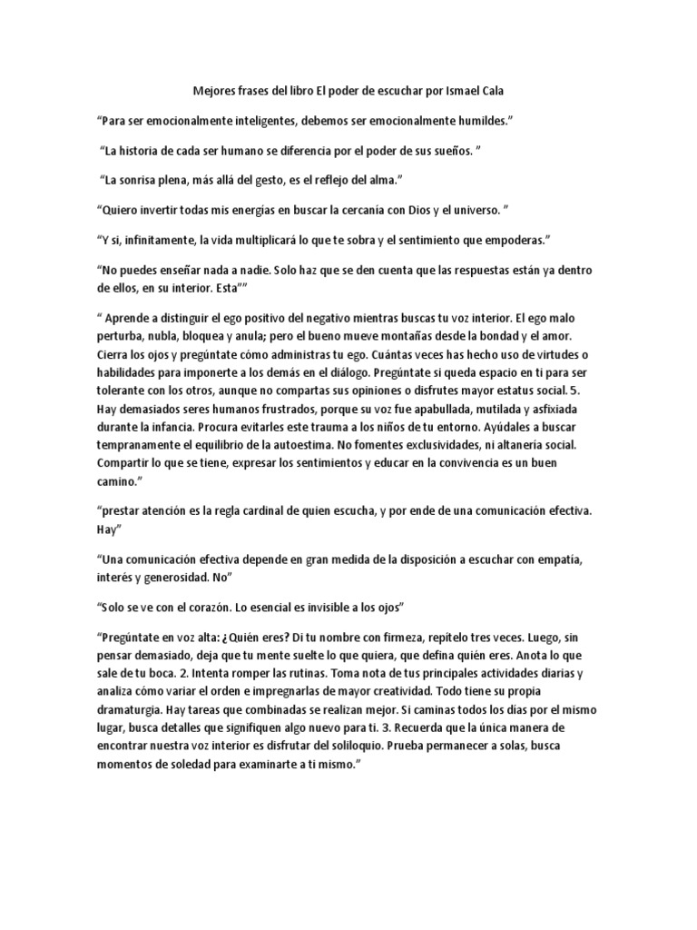 LIBRO EL PODER DE ESCUCHAR ISMAEL CALA visual data 7