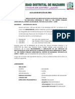 Recepción obra mejoramiento servicios educativos inicial Lurinchincha