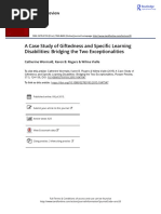 A Case Study of Giftedness and Specific Learning Disabilities: Bridging The Two Exceptionalities