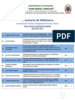 Lista Detesis de La Carrera de Contaduria Publica YACUIBA-BOLIVIA