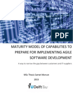 Maturity Model of Capabilities To Prepare For Implementing Agile Software Development