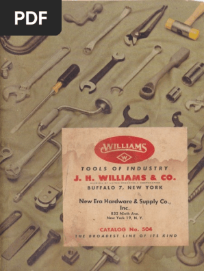 JH Williams Catalog No 504 1960  PDF  Tools  Metalworking