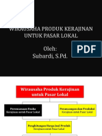 Wirausaha Produk Kerajinan untuk Pasar Lokal