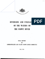 Proposals To Divert The Snowy River - Final Report