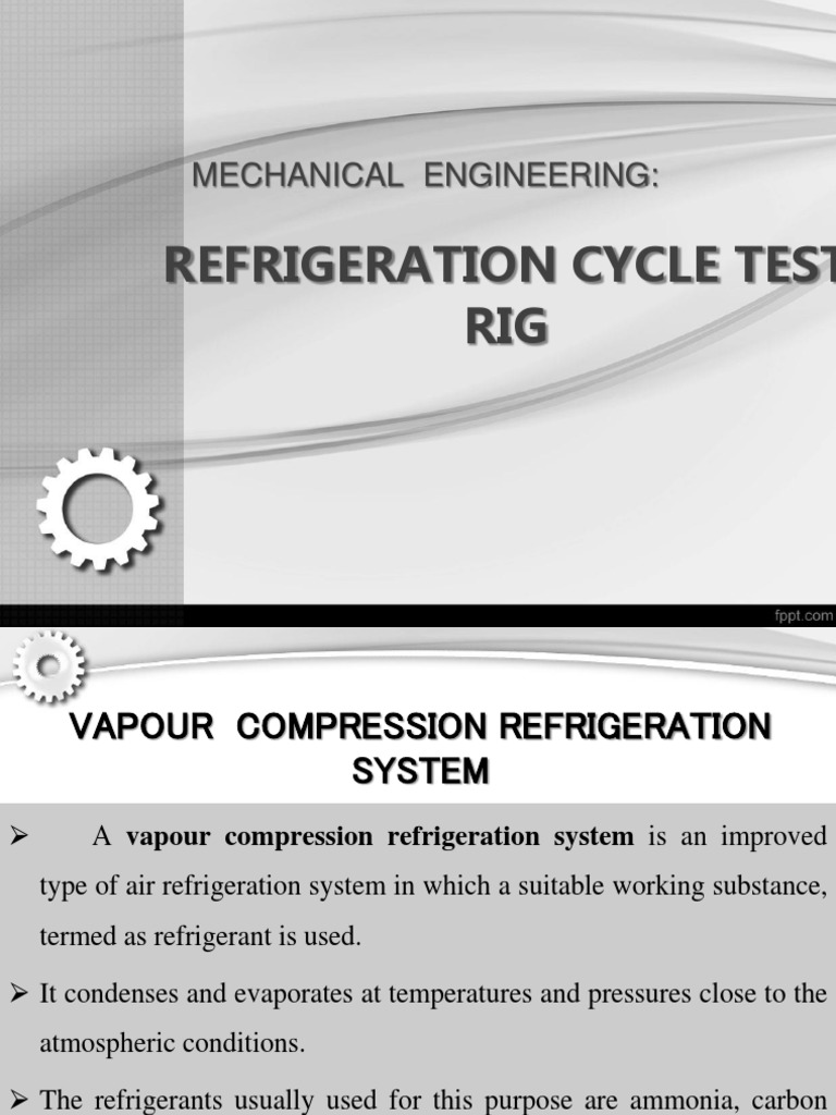 Refrigeration Cycle Test RIG Mechanical Engineering PDF
