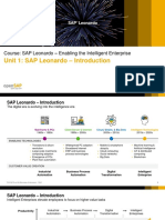 Course SAP Leonardo – Enabling the Intelligent Enterprise