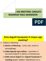 Kasano Ti Ag-Meeting: Daguiti Nasayaat Nga Aramiden