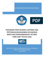 Pedoman Penyusunan Laporan Techno Park - 2018