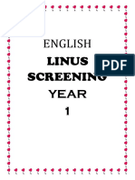 English Linus Screening: Year 1