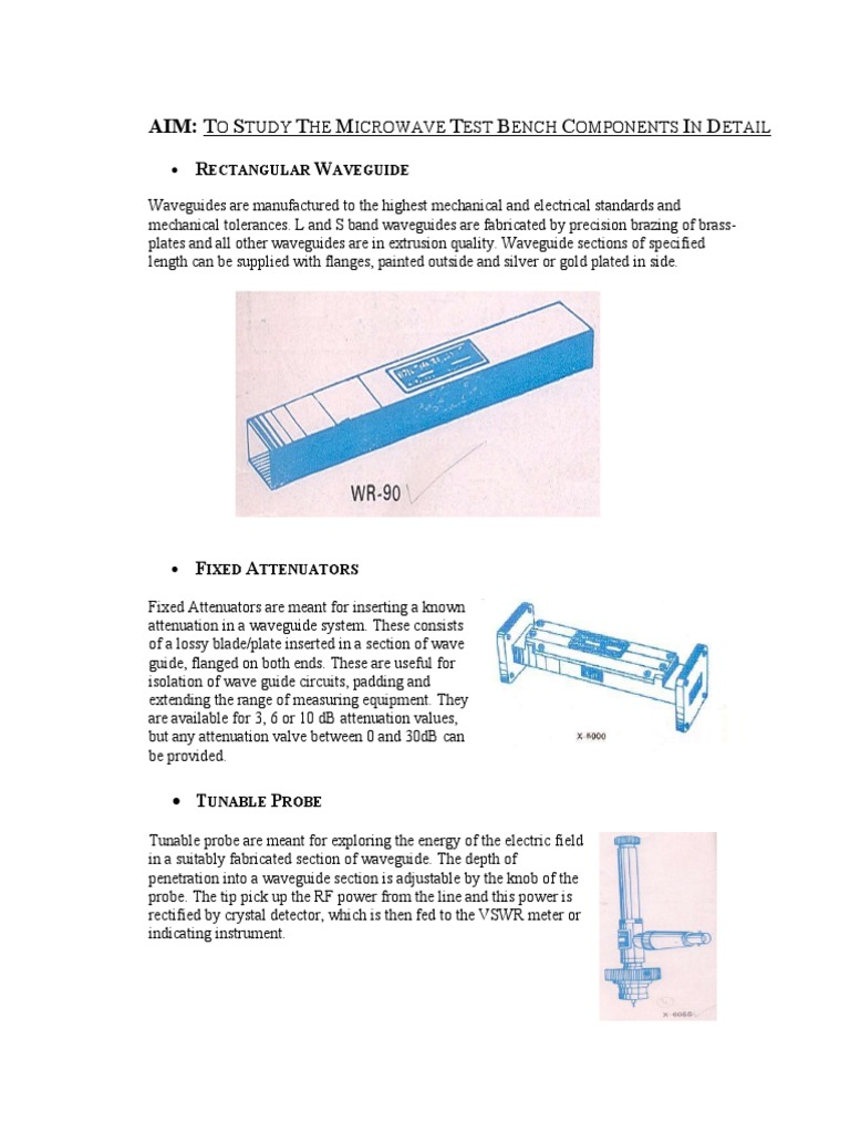 Microwave Test Bench Components PDF Microwave Power Supply
