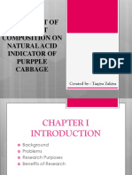 THE EFFECT OF SOLVENT COMPOSITION ON THE STABILITY OF NATURAL ACID INDICATORS FROM PURPLE CABBAGE